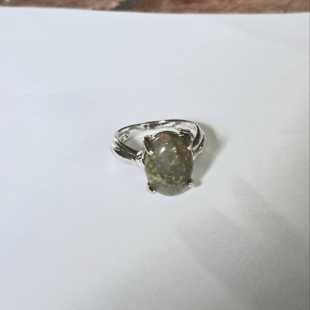 MALACHITE LAB CREATED NEW POLISHED CABECHON SIZE 6 TREND ON FASHIONISTA  RING